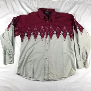 VTG Brooks & Dunn Mens XL Aztec Long Sleeve Shirt